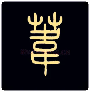葦毛笔小篆写法,摘自书法空间