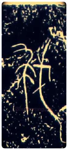 仇毛笔大篆写法,摘自战国中山王三器