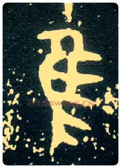 隹毛笔大篆写法,摘自西周大盂鼎